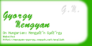 gyorgy mengyan business card